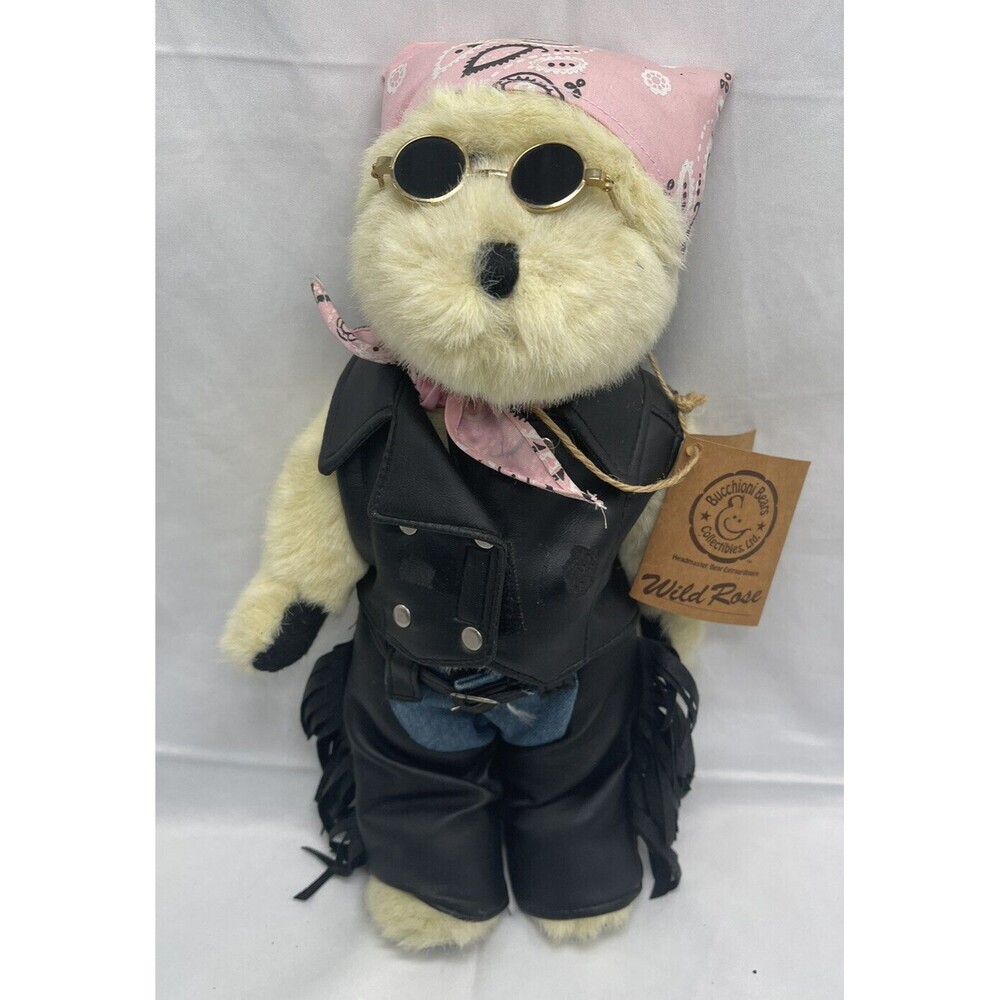 RARE Bucchioni Bears Collectibles Wild Rose Teddy Bear VTG Handmade 1999 Plush